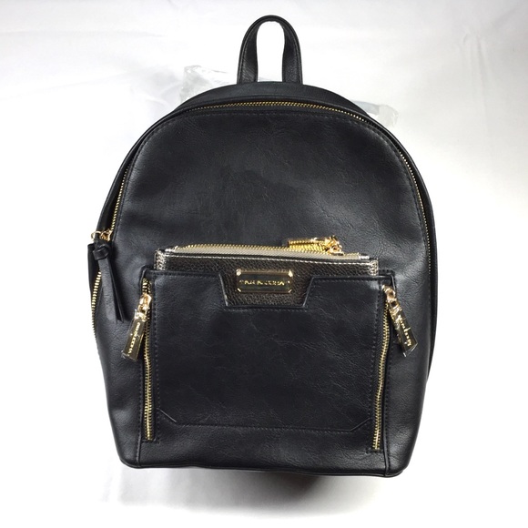 Big Buddha Bags Big Buddha Black Backpack Purse Metallic Pouch